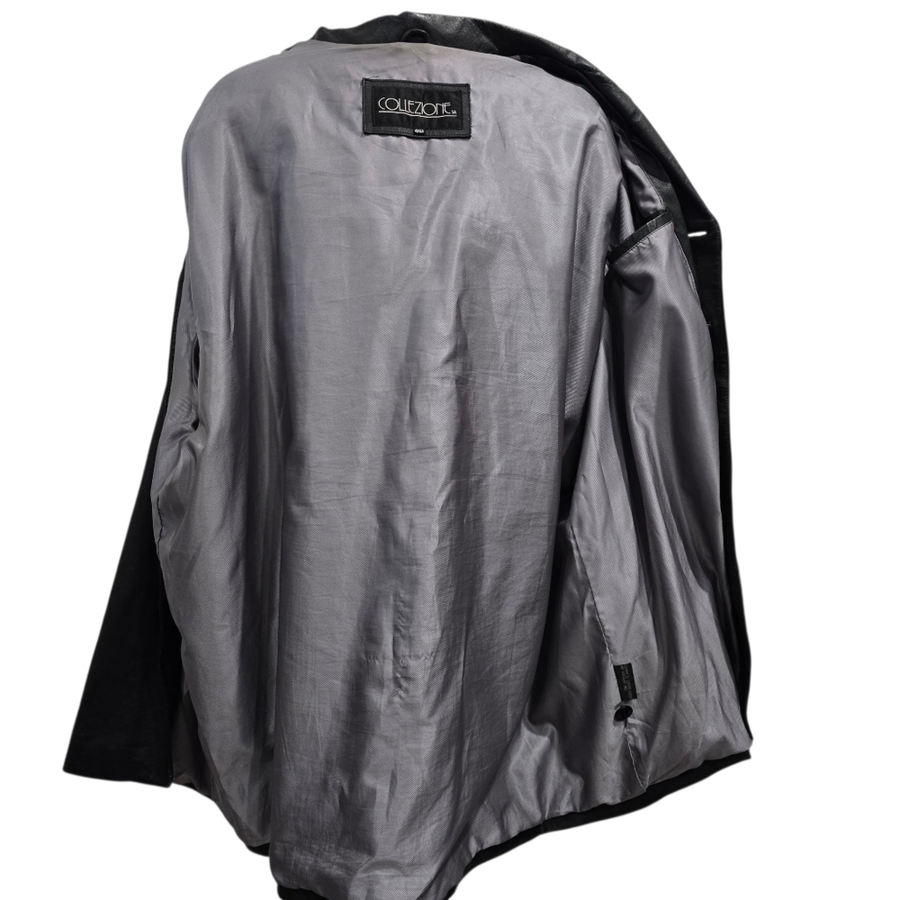 Collezione Leather Coat Mens Sz 4XLT Black - Picture 3 of 13
